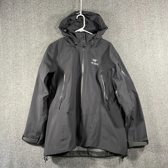 Arc'teryx Jackets & Blazers - Arc'teryx Jacket Womens Large Black Theta AR Hooded Waterproof Rain Shell